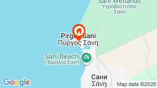 Карта на местоположението на Sani Beach Hotel