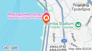 Карта на местоположението на Makedonia Palace