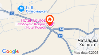 Карта на местоположението на Kouros Hotel