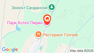 Карта на местоположението на Парк хотел Пирин