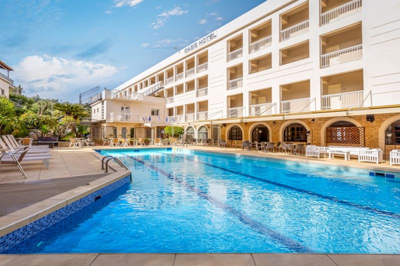 7 нощувки със закуски и вечери в хотел Oasis Corfu Hotel 3*, о.Корфу през Август!