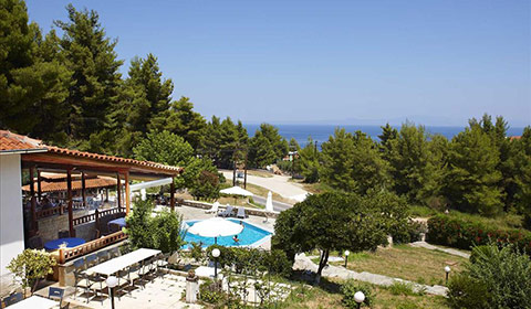 През Август: 5 нощувки със закуски и вечери в хотел Forest Park 3*, Криопиги, Халкидики, Гърция!
