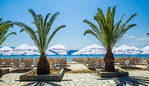 Почивка в Гърция през Юли и Август! 5 нощувки със закуски и вечери или All Inclusive в хотел Theoxenia 4*, Урануполи, Халкидики!