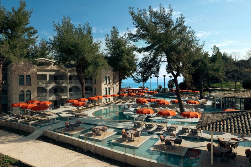 5 нощувки със закуски и вечери в хотел Zeus Eleva Kassandra Lagoon 5*, Халкидики, Гърция през Август!